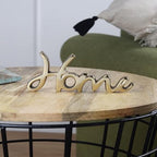 Gold Metal “Home” Tabletop Sign – Decorative Freestanding Home Word Décor