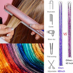 Tinsel Hair Extensions with Tool 18 Colors