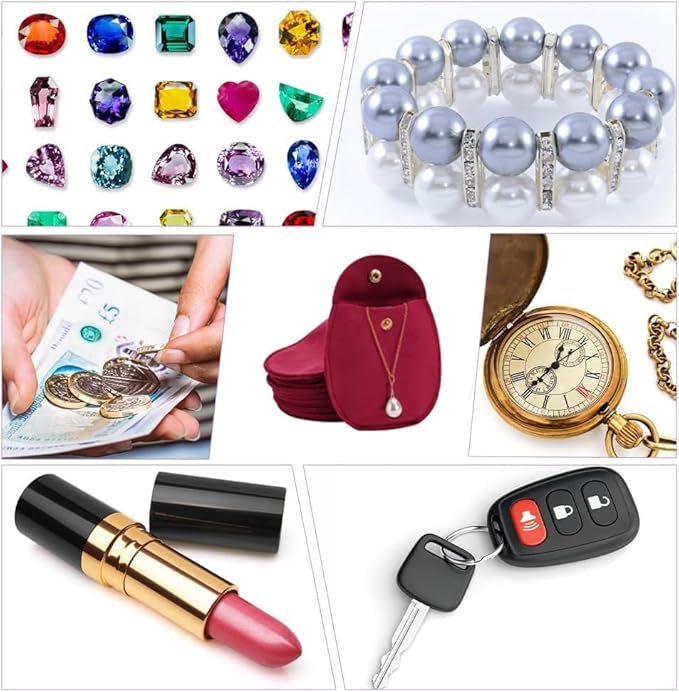 12 Pcs Bags Velvet Oval Jewelry Pouches