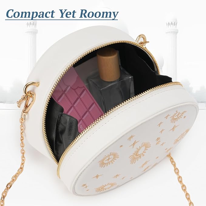Round Crossbody Bag for Women