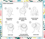 Styla Hair Donut Bun Maker for Kids (6 Pcs Black)