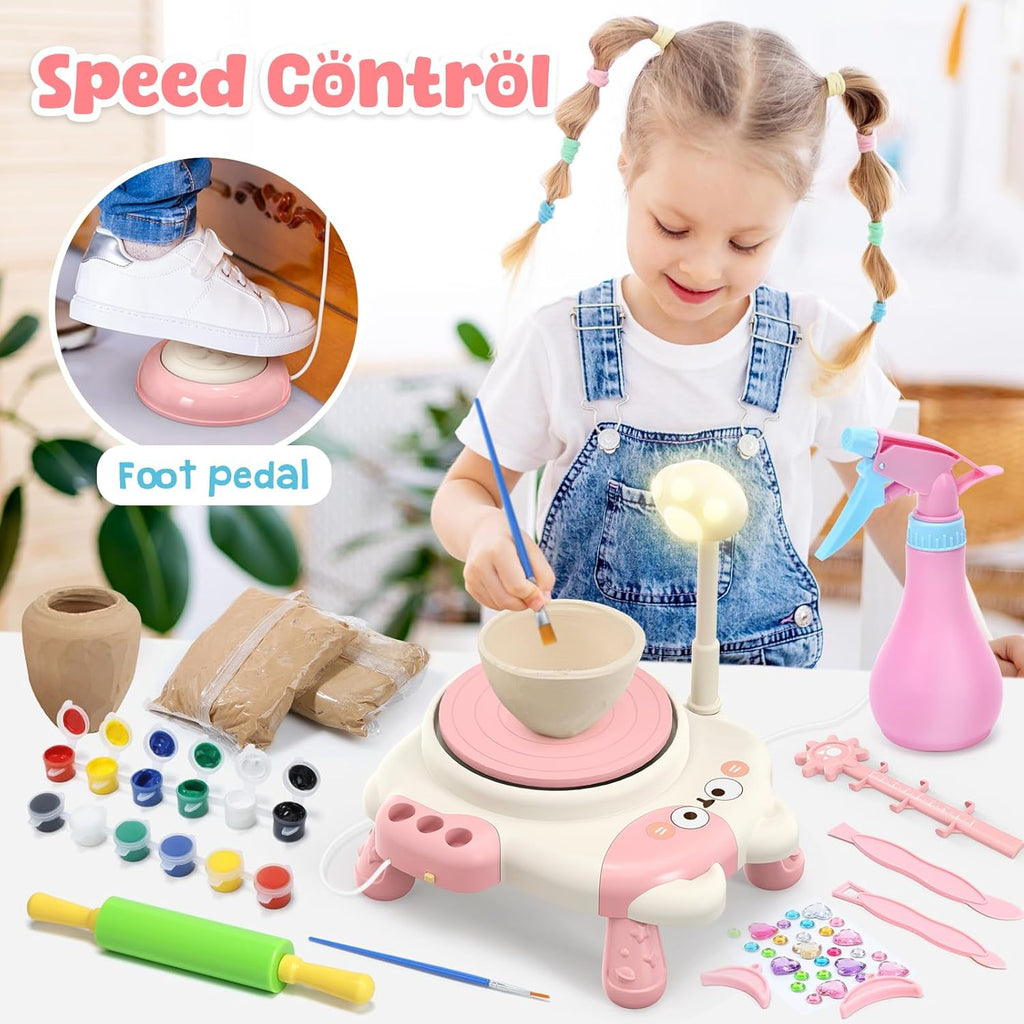 Pottery Wheel for Kids Beginners with Light