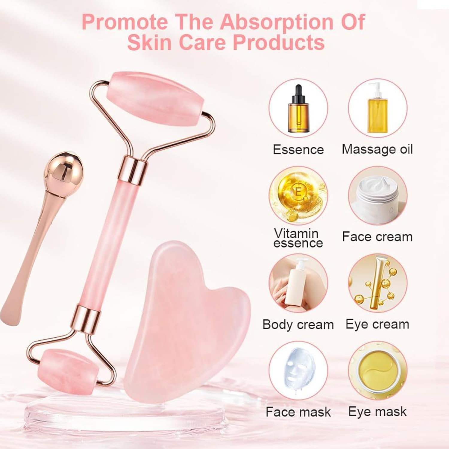 Facial Massage Roller Set 3 Pcs
