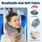 Memory Foam Travel Neck Pillow for Airplanes