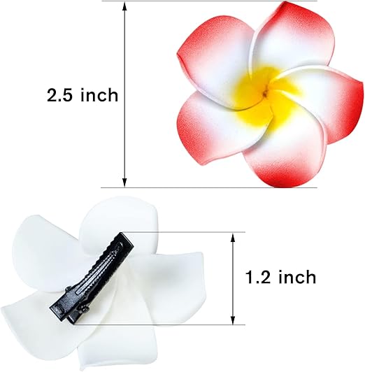 Hawaiian Flower Hair Clips 24 Pack