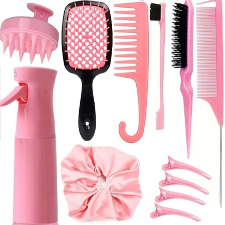 12-Piece Pink Hair Styling Set 
