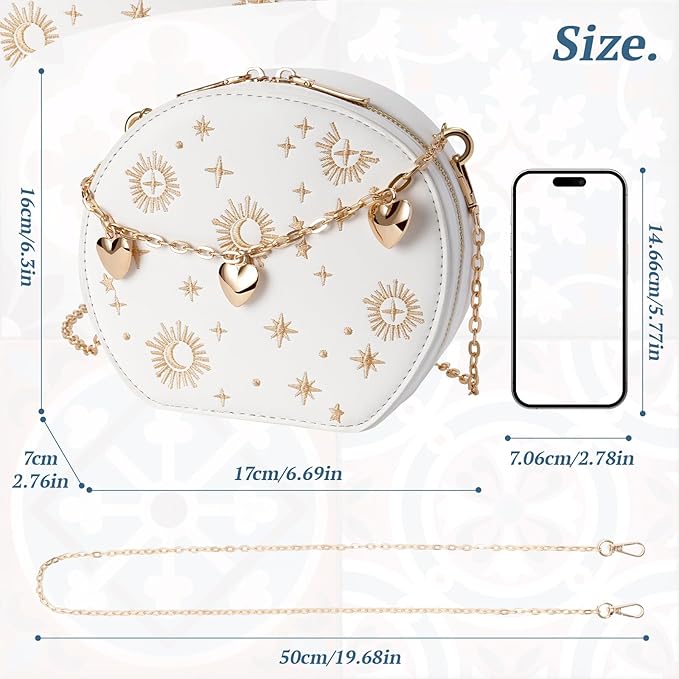 Round Crossbody Bag for Women
