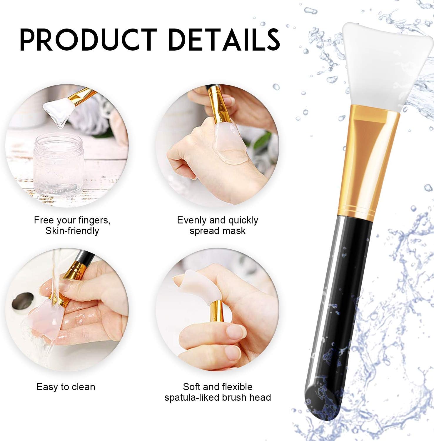 Facial Silicone Mask Brush Set 2 Pcs