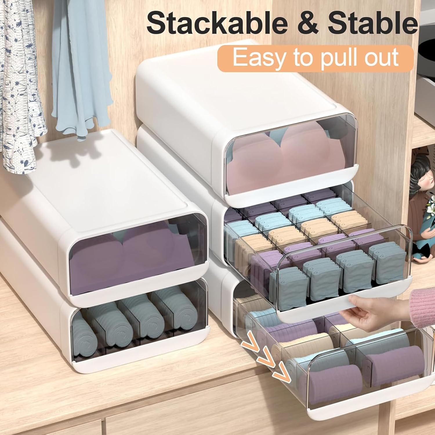 Socks & Underwear Drawer Organizer Dividers