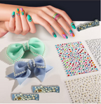 4-Sheet Self-Adhesive Face Gems & Rhinestones
