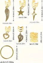 Hippie Style Hair Rings Set – 35 Pcs
