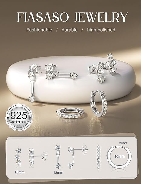 Earrings Set for Multiple Piercing Dainty 3 Pairs