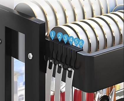 Adjustable Over Sink Dish Drying Rack – Expandable Heavy Duty Kitchen Organizer