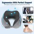 Memory Foam Travel Neck Pillow for Airplanes