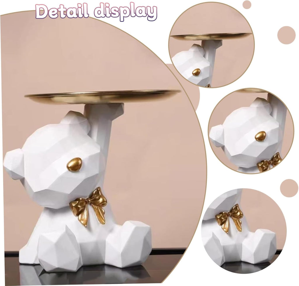 Bear Key Tray Resin Sculpture