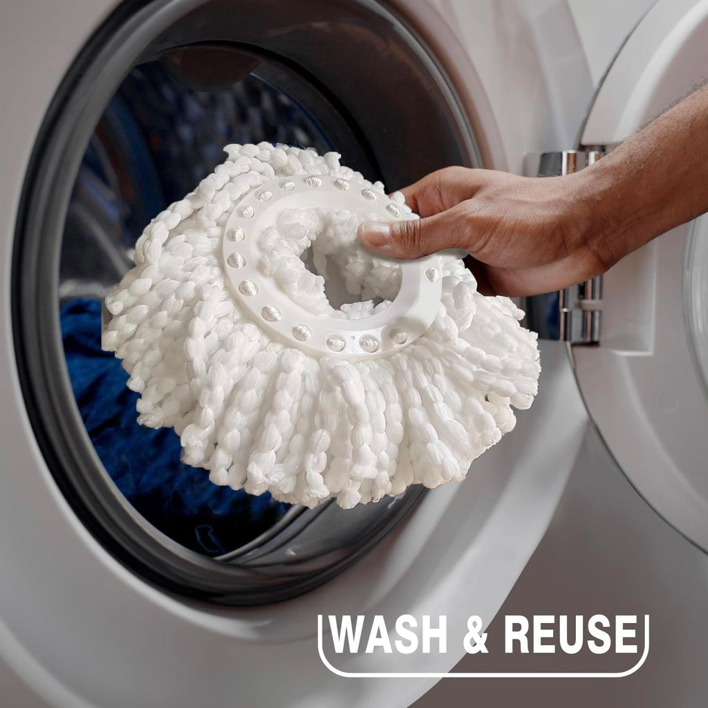 Spin Mop & Bucket Set System – Hands-Free Drying System with Stainless Steel Handle