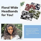 6-Pack Wide Floral Turban Headbands for Women