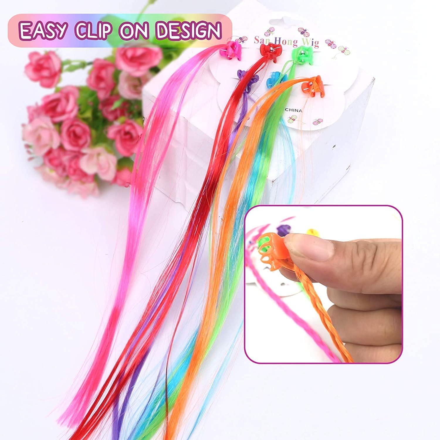 Hair Extensions with Hair Clips