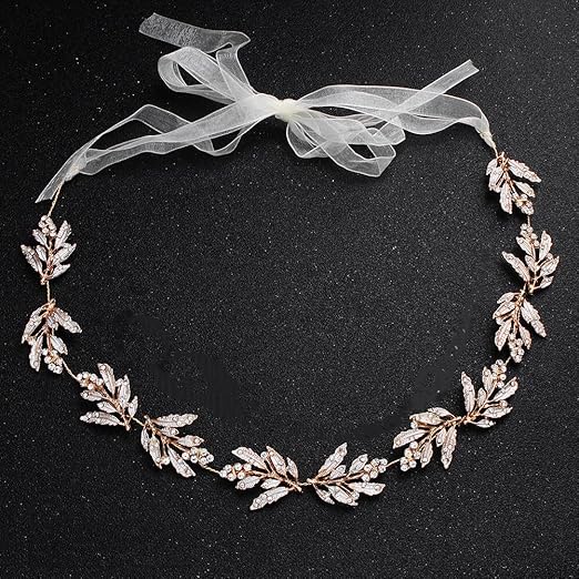 Bridal Leaf Headpiece Gold Wedding Headband