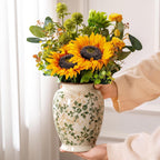 Ceramic flower vase for home decor