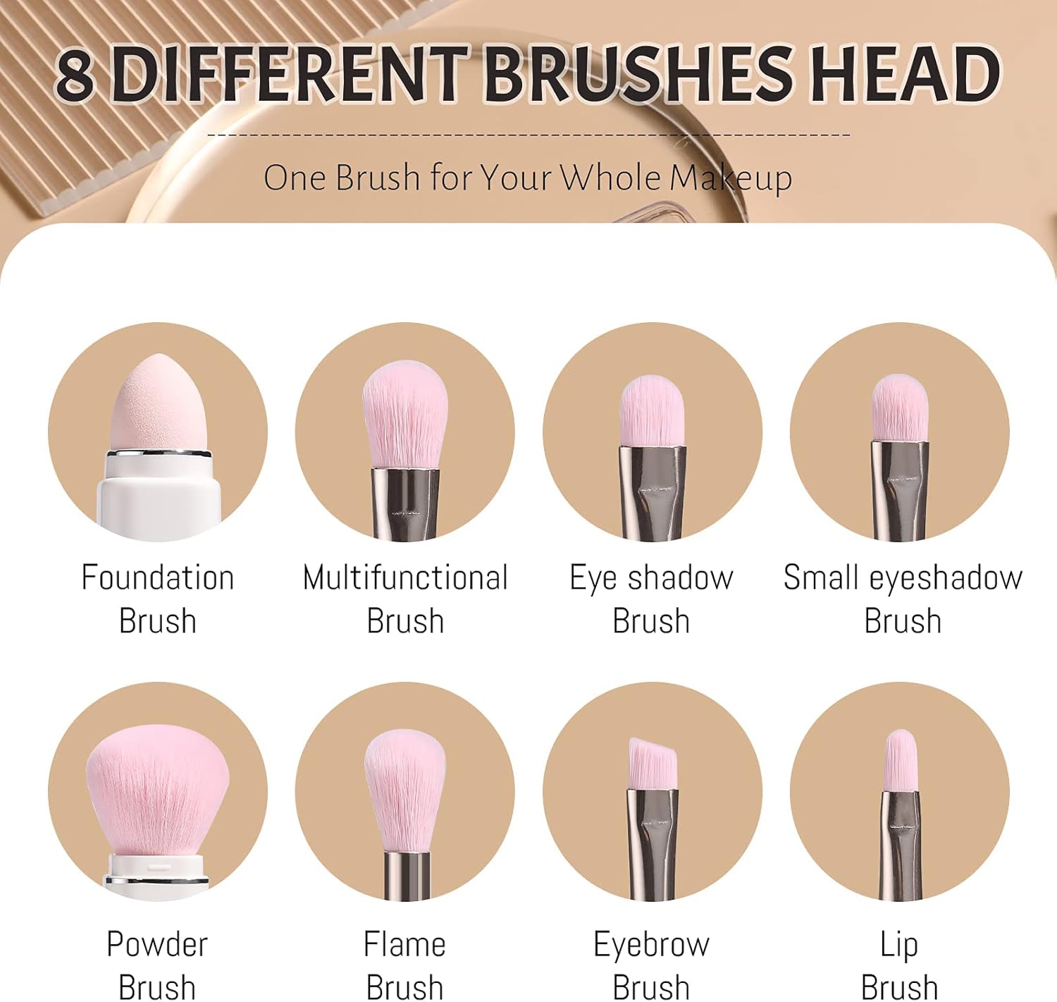 8-in-1 Travel Makeup Brush Set