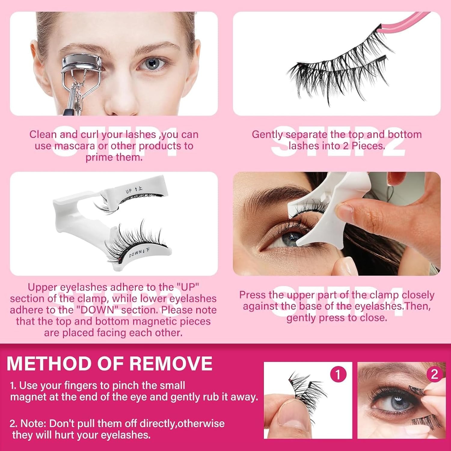 Dual Magnetic Lashes with Applicator