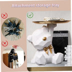 Bear Key Tray Resin Sculpture