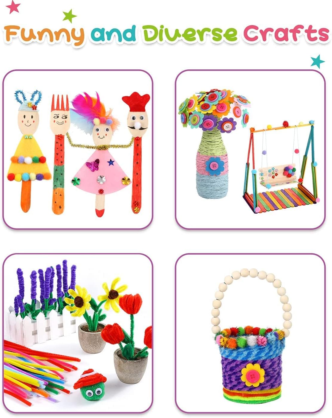 Art and Craft Supplies for Kids with Storage Box
