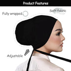 2 Pieces Muslim Hijab Cap for Women
