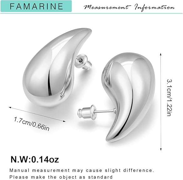 Waterdrop Gold Earrings for Women