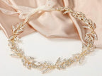 Bridal Leaf Headpiece Gold Wedding Headband