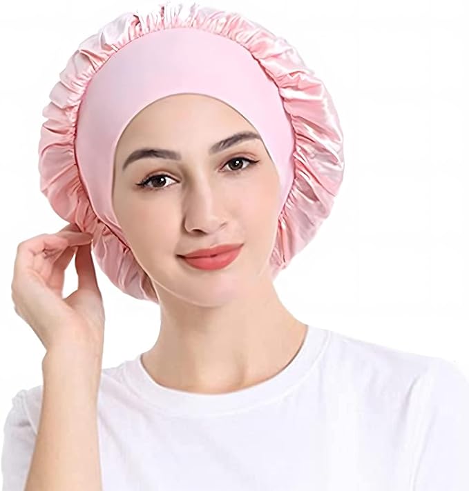 3 Pcs Satin Soft Head Scarf with Curly Hair