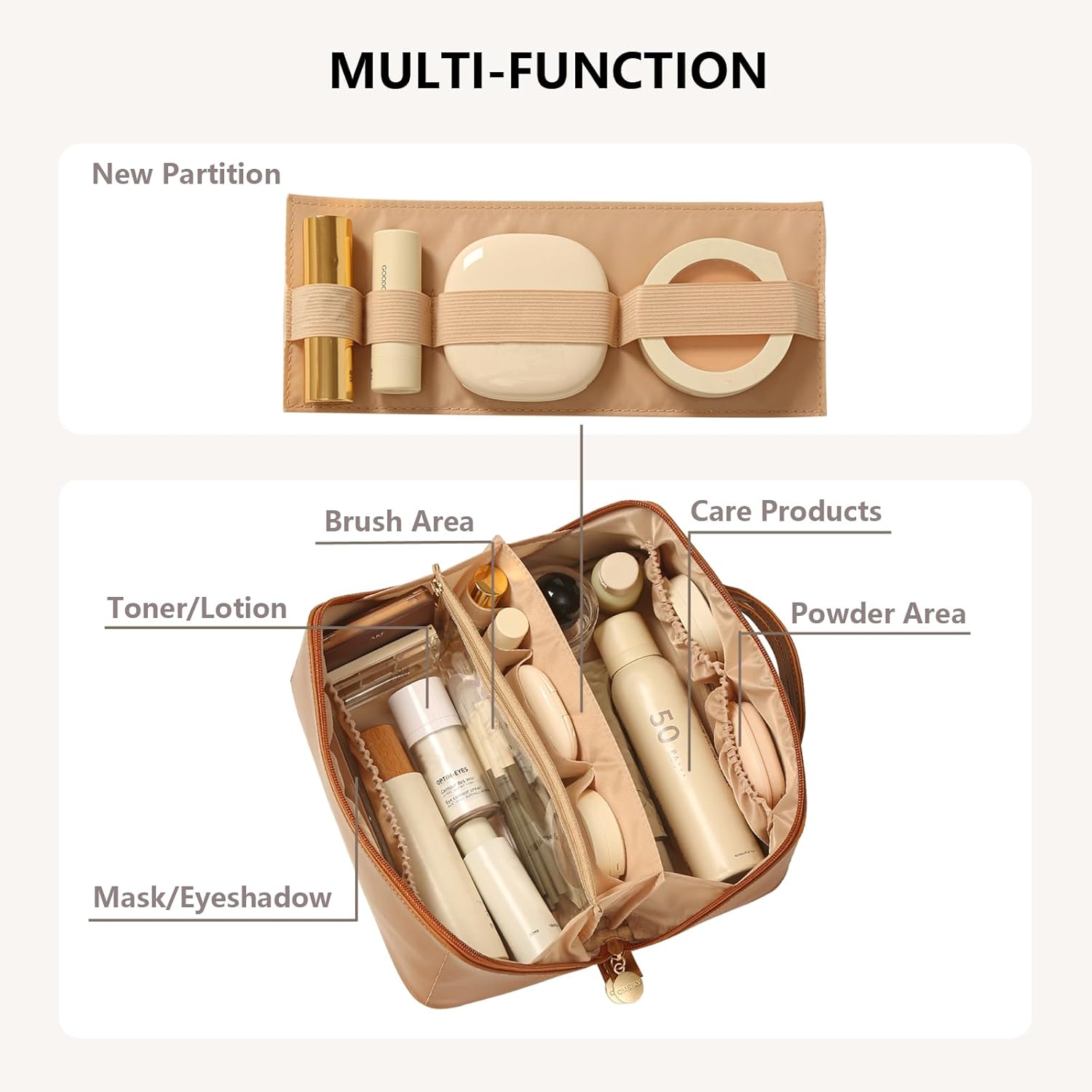 Travel Makeup Bag Organizer