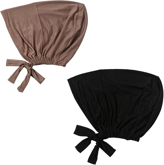 2 Pieces Muslim Hijab Cap for Women