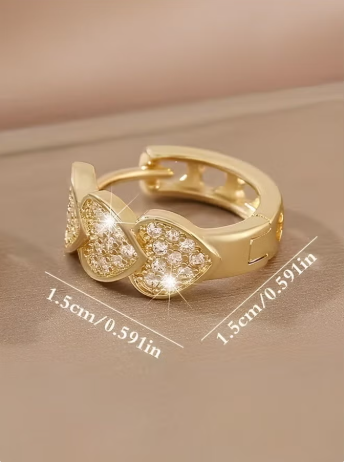 Heart-Shaped Hoop Earrings for Women