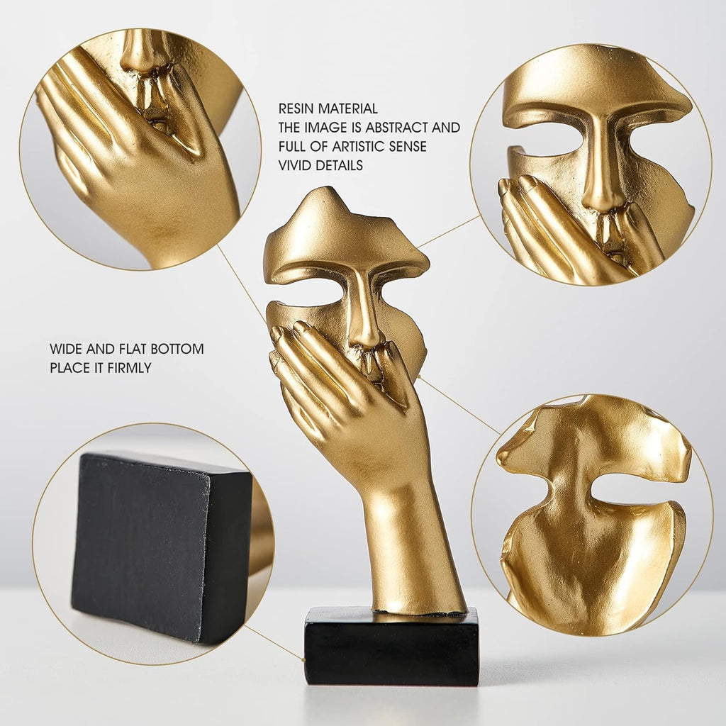 Modern Abstract Woman Face Sculpture