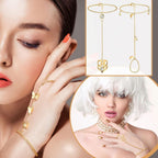 Elegant Finger Ring Bracelet Set for Women
