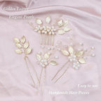 Elegant 4 Pcs Bridal Hair Pins with Pearls