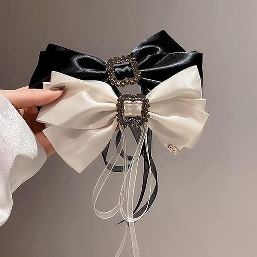 Large Bow Hair Clip Rhinestone Hair Barrette
