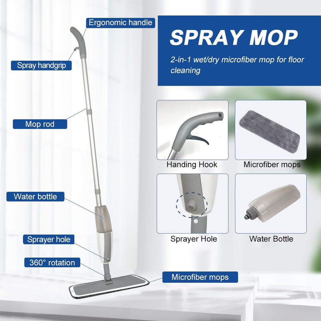 Spray Mop Floor Cleaner 4 Pcs