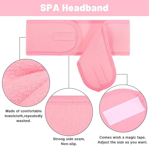 Stretch Terry Cloth Makeup Hair Bands for Women