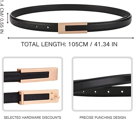 Women's Classic Leather Belts 3 Pcs