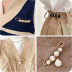 Faux Pearl Brooch Pins for Women 8 Pcs