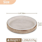 White Wooden Beaded Tray – Home Decor & Serving Tray