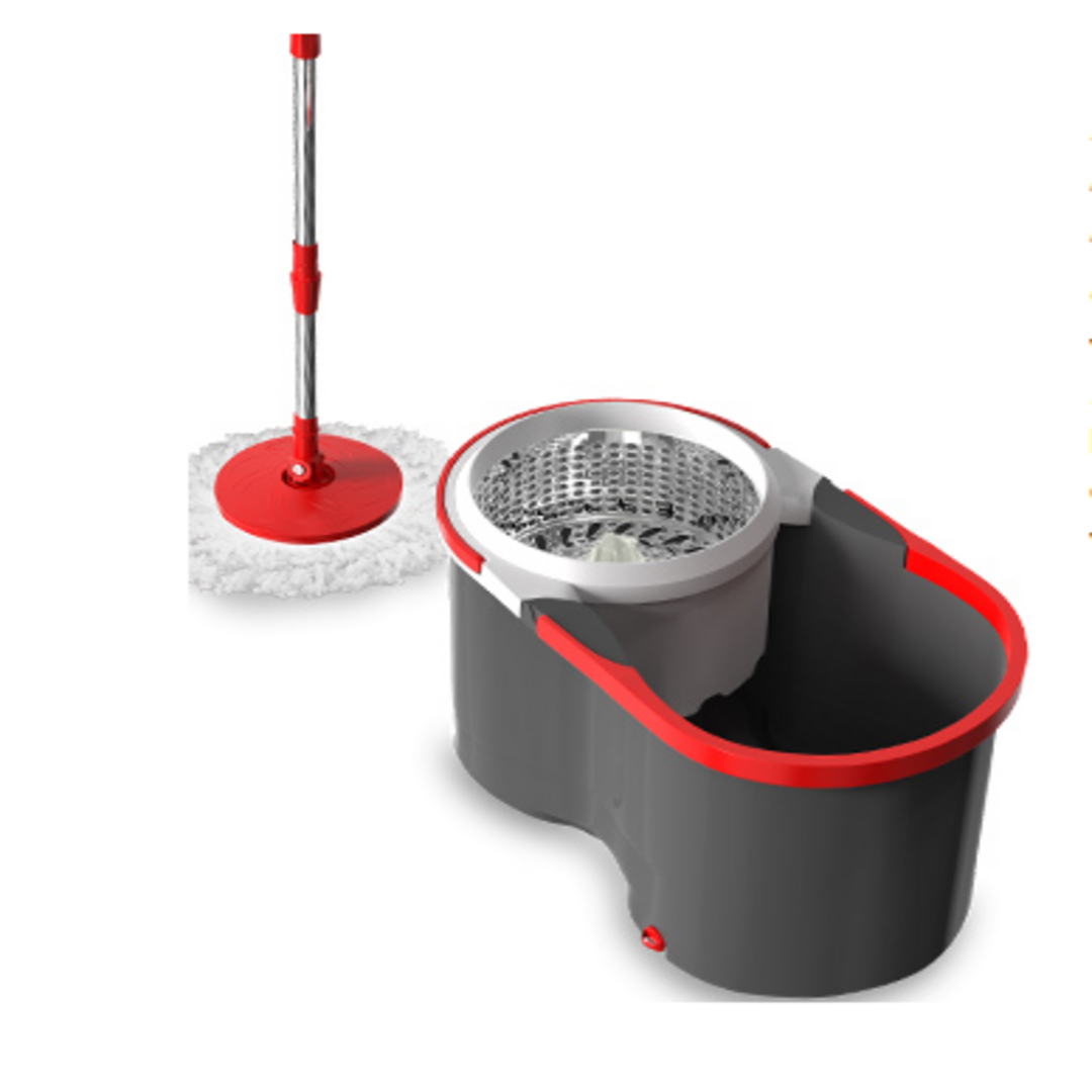 Spin Mop & Bucket Set System – Hands-Free Drying System with Stainless Steel Handle