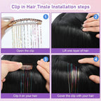 Hair Tinsel Hair Extensions 6 Pcs