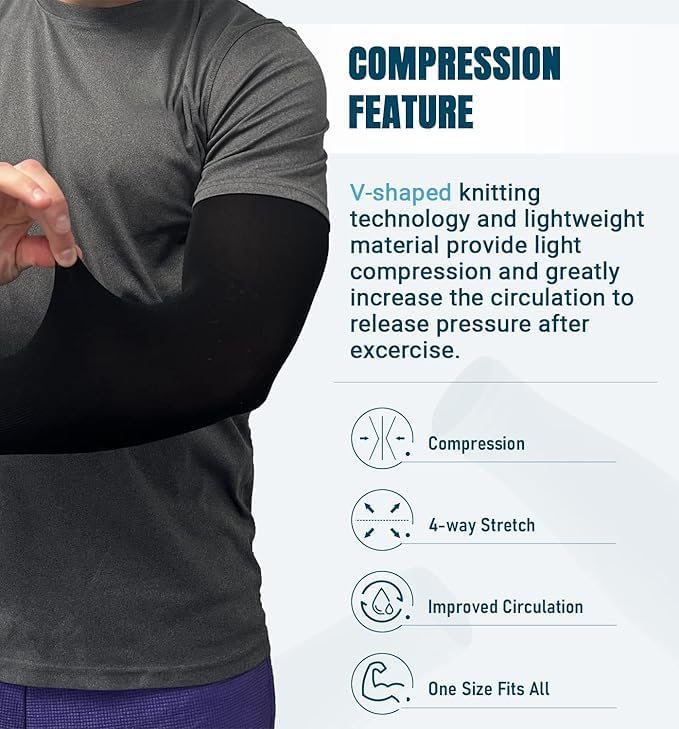 Sun Protection Cooling Arm Sleeves 2 Pairs