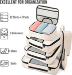 8 Piece Travel Packing Cube Set