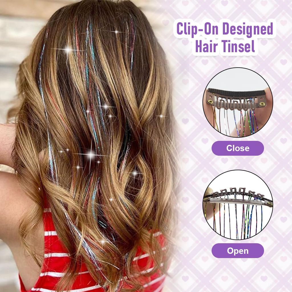Hair Tinsel Hair Extensions 6 Pcs