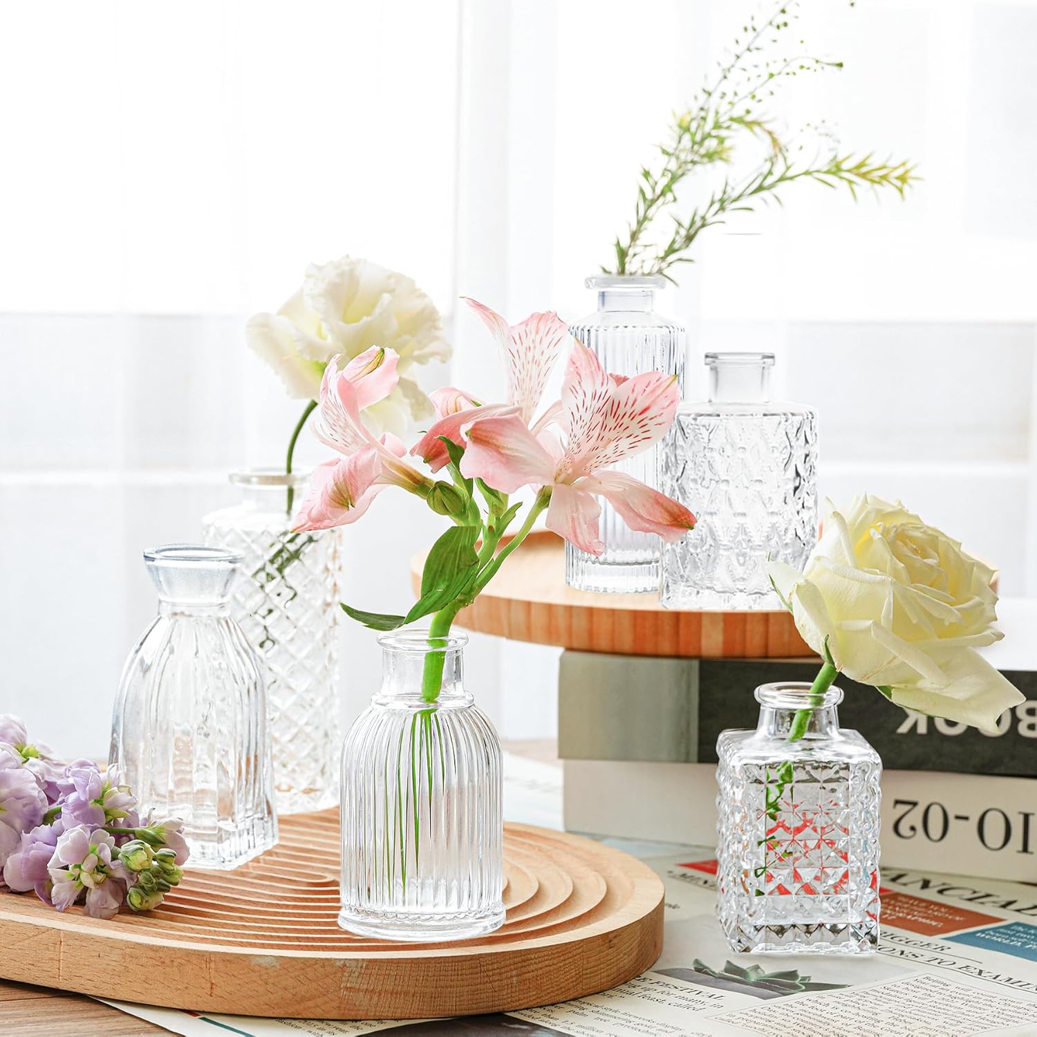 Mini Decorative Glass Vases 12 Pack